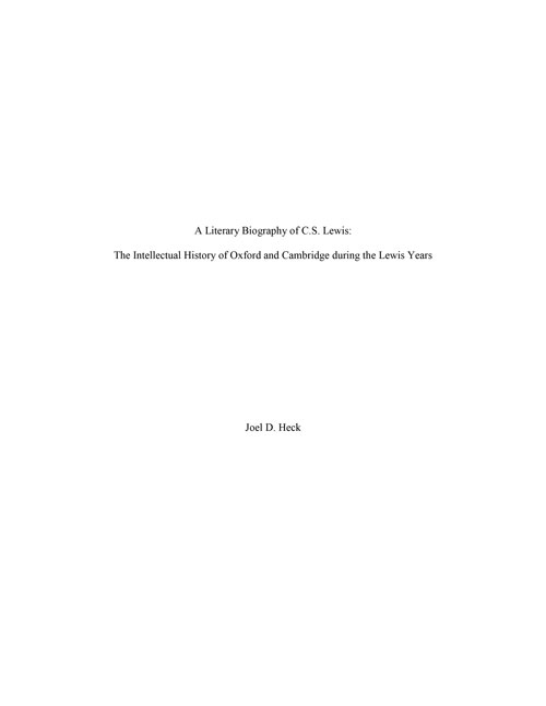 Intellectual History of Oxford and Cambridge